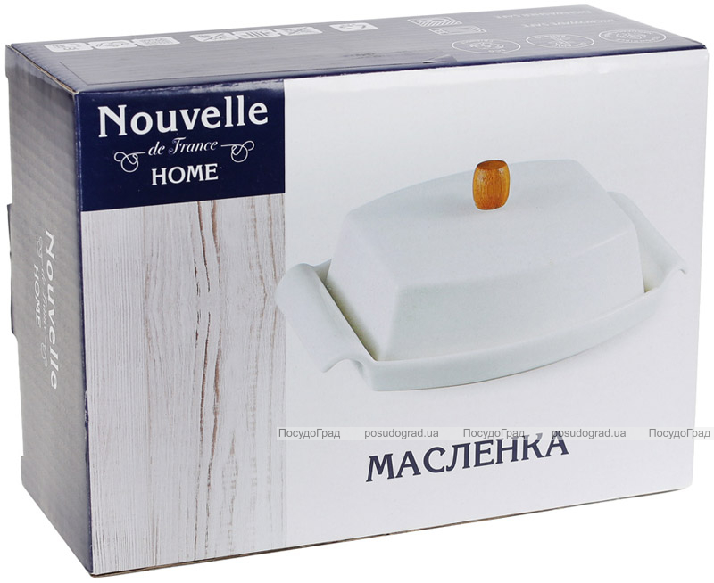Маслянка порцелянова Nouvelle Home Глянець 20х14х3см