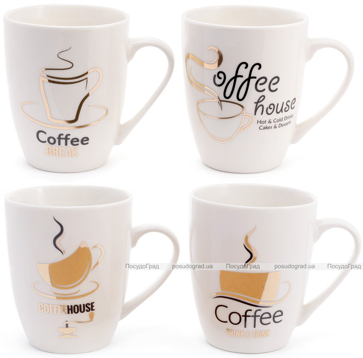 Кружка фарфоровая "Coffee House" 350мл