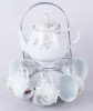 Чайный набор Tea Party. Чайник, 6 чашек 240мл, 6 блюдец и подставка с ручкой