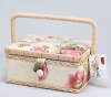 Шкатулка для рукоділля "Весна в Парижі Beige with Flowers", 22x17x10см