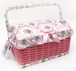 Шкатулка для рукоделия "Весна в Париже Pink Basket", 25x18.5x14см