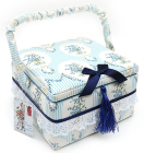 Шкатулка для рукоделия "Мастерица Blue Classic", 20.5x20.5x12.5см