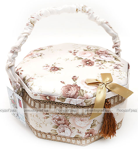 Шкатулка для рукоделия "Мастерица Beige Rose Hexagon", 22x22x11см