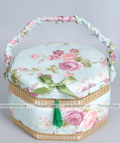 Шкатулка для рукоділля "Весна в Парижі Delicate Rose Hexagon", 23.5x23.5x14см