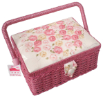 Шкатулка для рукоделия "Мастерица Pink Rose Contrast Basket", 22.5x17.5x11.5см
