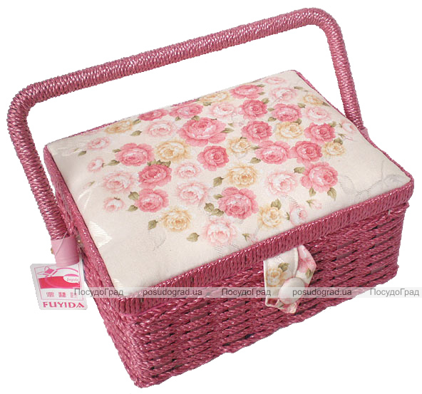 Шкатулка для рукоділля "Майстриня Pink Rose Contrast Basket", 22.5x17.5x11.5см