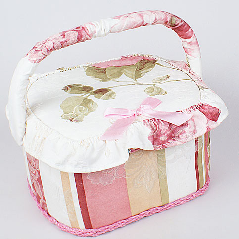 Шкатулка для рукоділля "Весна в Парижі Pink Band", 23x19x14см