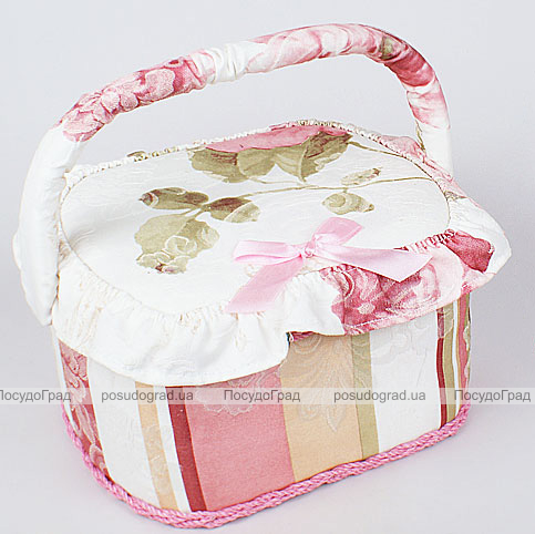 Шкатулка для рукоділля "Весна в Парижі Pink Band", 23x19x14см