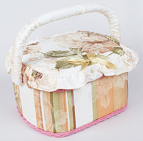 Шкатулка для рукоділля "Весна в Парижі Beige Band", 23x19x14см