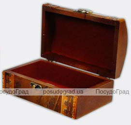 Набір з двох дерев'яних шкатулок "Скринька Кофр Мармуровий", 22x15x11см і 18x11x8см