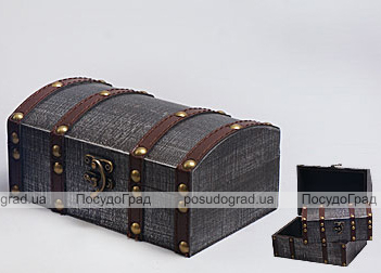 Набір з двох дерев'яних шкатулок "Скринька Поклажа", 22x15x11см і 18x11x9см