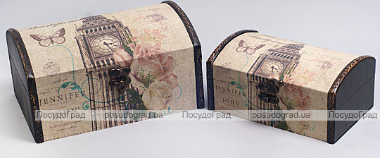 Набор из двух деревянных шкатулок "Дженнифер Big Ben", 22x15x11см и 18x11x9см