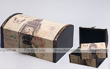 Набор из двух деревянных шкатулок "Дженнифер Big Ben", 22x15x11см и 18x11x9см