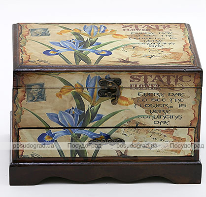 Шкатулка з ящиком "Адель Ірис" (глянець), 23.7x17x15.3см