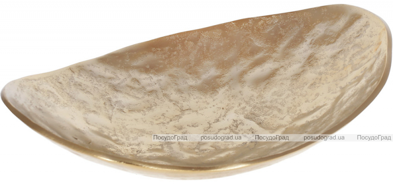 Декоративное блюдо "Amber" 34х27х9см, металл, золото