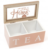 Коробка-шкатулка "I Love Tea" для чаю та цукру 2-х секційна 16x9x7см