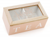 Коробка-шкатулка "I Love Tea" для чаю та цукру 2-х секційна 16x9x7см