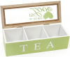 Коробка-шкатулка "I Love Tea" для чаю та цукру 3-х секційна 24x9x7см