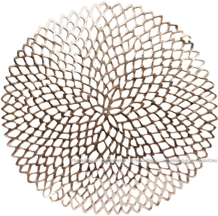 Набор 6 сервировочных ковриков Margrese Golden Openwork Ø38см (подтарельники)