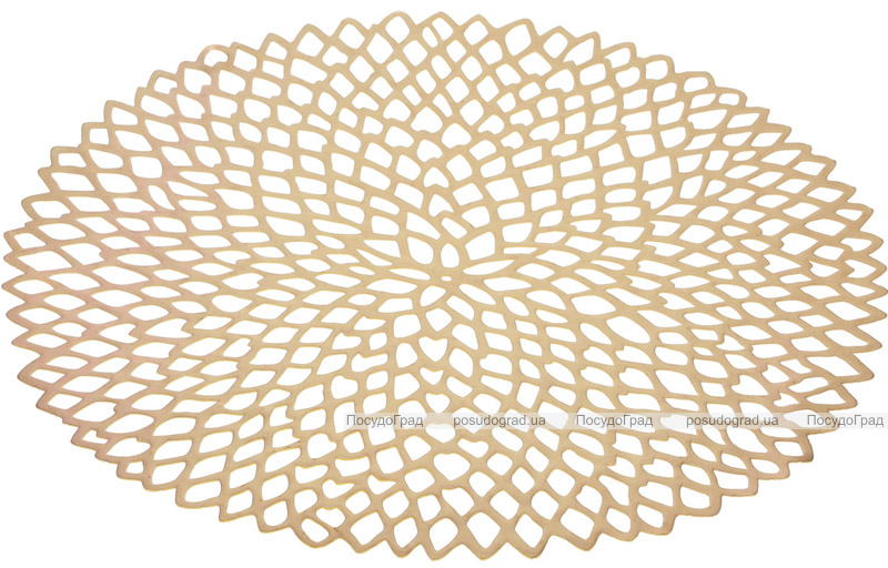 Набор 6 сервировочных ковриков Margrese Golden Openwork Ø38см (подтарельники)