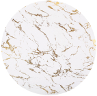 Набір 4 сервірувальних килимка Marble Білий із Золотом Ø38см, плейсмат (підтарільники)