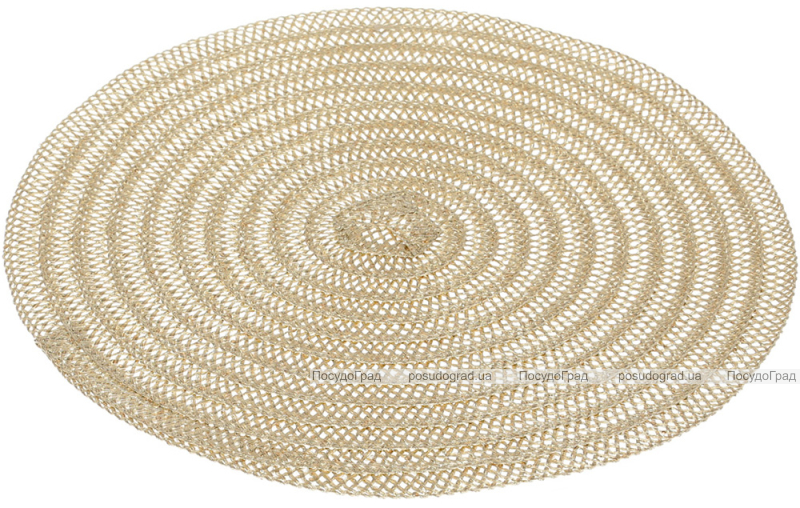 Набор 4 сервировочных коврика Lawn Modern Gold Ø38см, плейсмат (подтарельники)