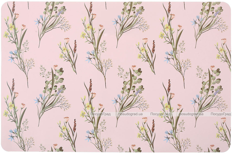 Набор 12 сервировочных салфеток 28x43см, подтарельники Floral-094, полипропилен