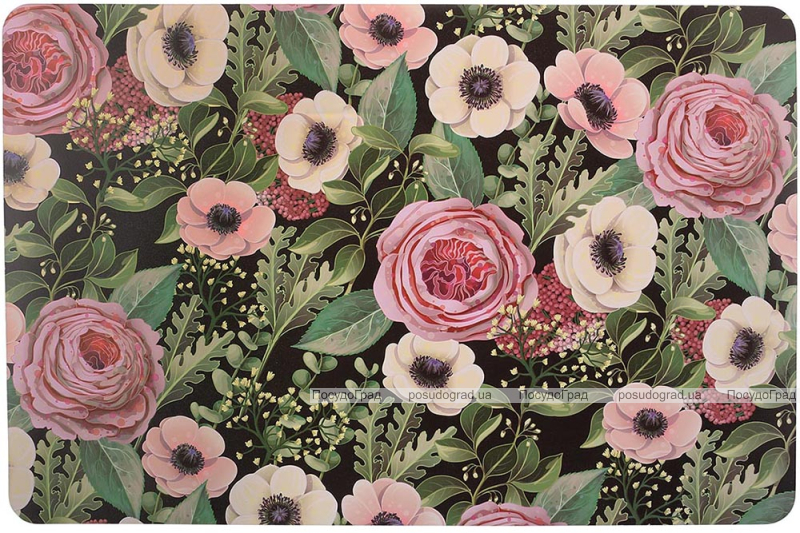 Набір 12 сервірувальних серветок 28x43см підтарільники Floral-101, поліпропілен