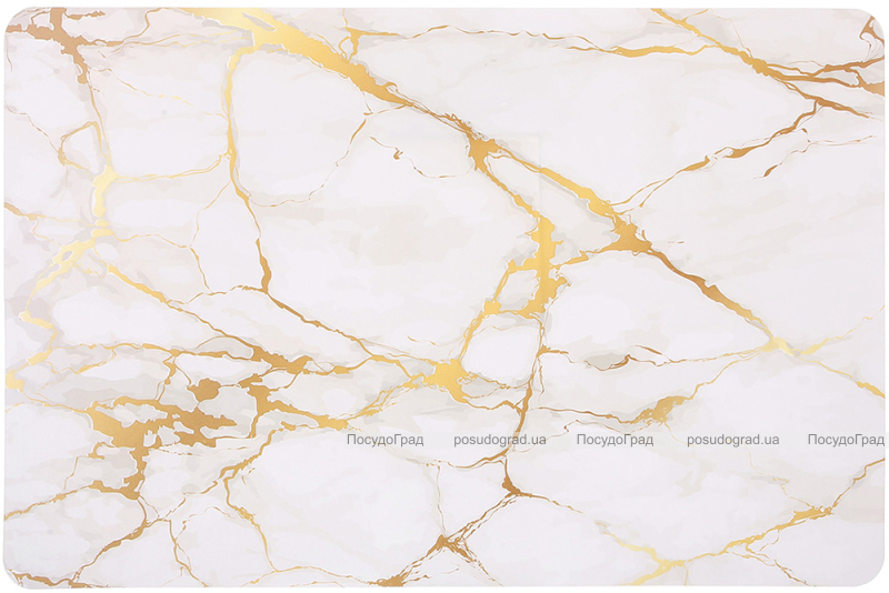 Набор 12 сервировочных салфеток 28x43см, подтарельники Marble-109, полипропилен