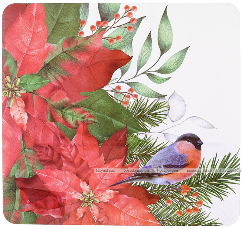Набор 12 сервировочных салфеток 28x30см, подтарельники Happy Holidays-112, полипропилен