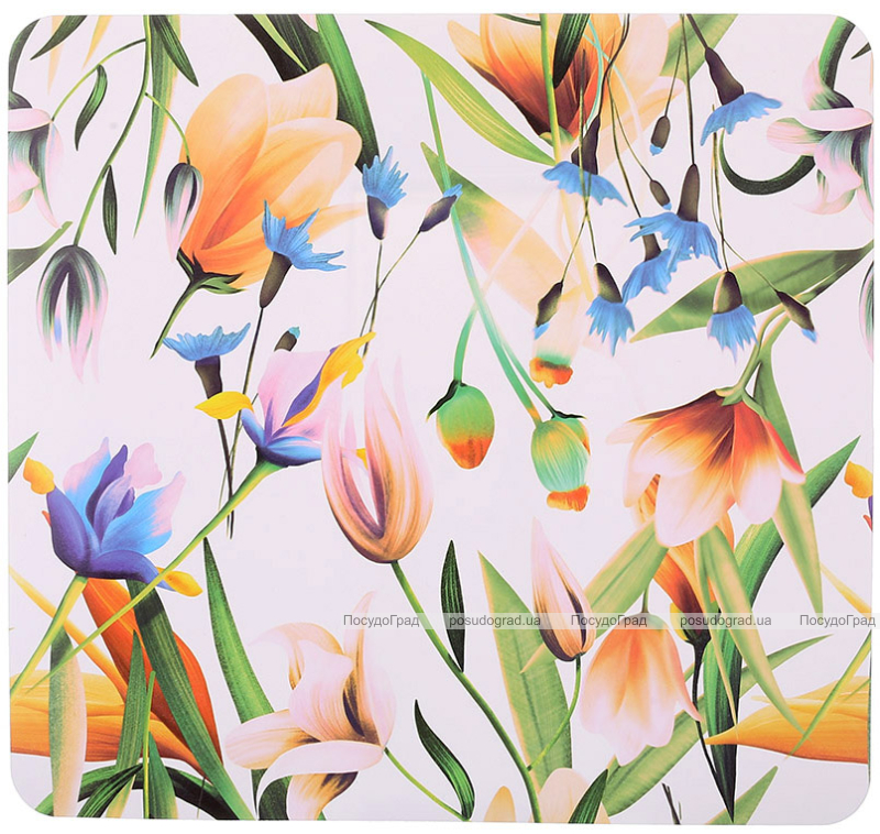 Набір 12 сервірувальних серветок 28x30см підтарільники Floral-124, поліпропілен