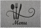 Набір 12 сервірувальних килимків Doily Menu 30х45см, плейсмат (подтарельники), графіт