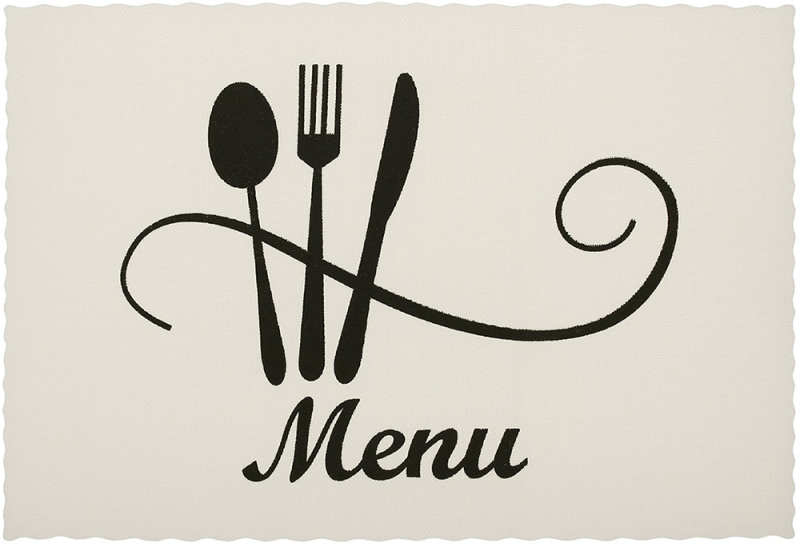Набор 12 сервировочных ковриков Doily Menu 30х45см, плейсмат (подтарельники), молочный