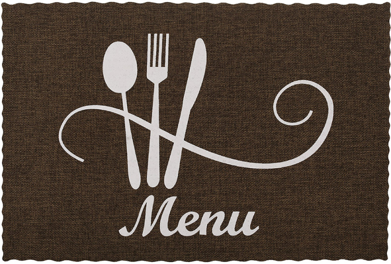 Набір 12 сервірувальних килимків Doily Menu 30х45см, плейсмат (подтарельники), коричневий