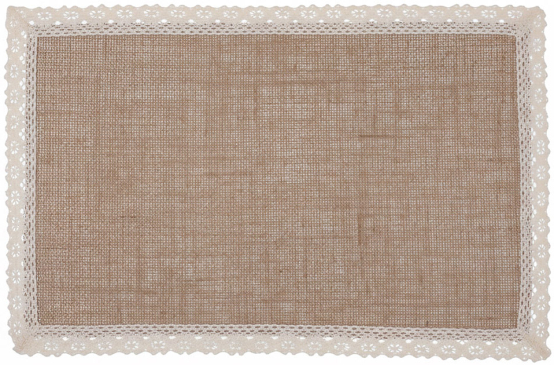 Набір 6 льняних підтарельників "Natural Lace" 30х45см, прямокутні