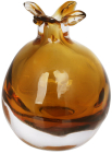 Ваза скляна декоративна "Amber Honey" Ø11х15см у формі граната