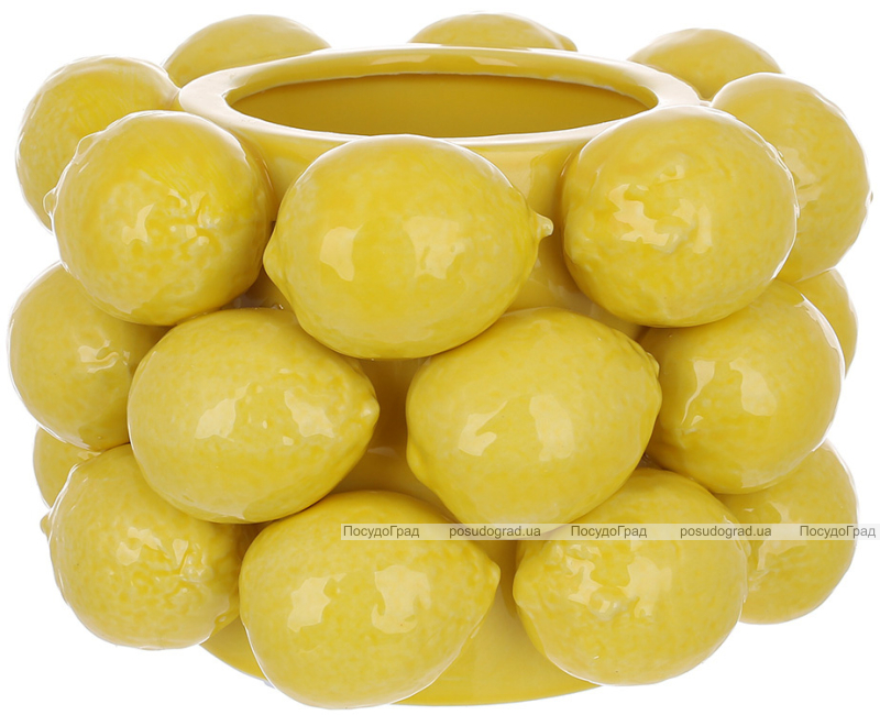 Ваза Lemon фарфоровая декоративная, 14см, диаметр 21см