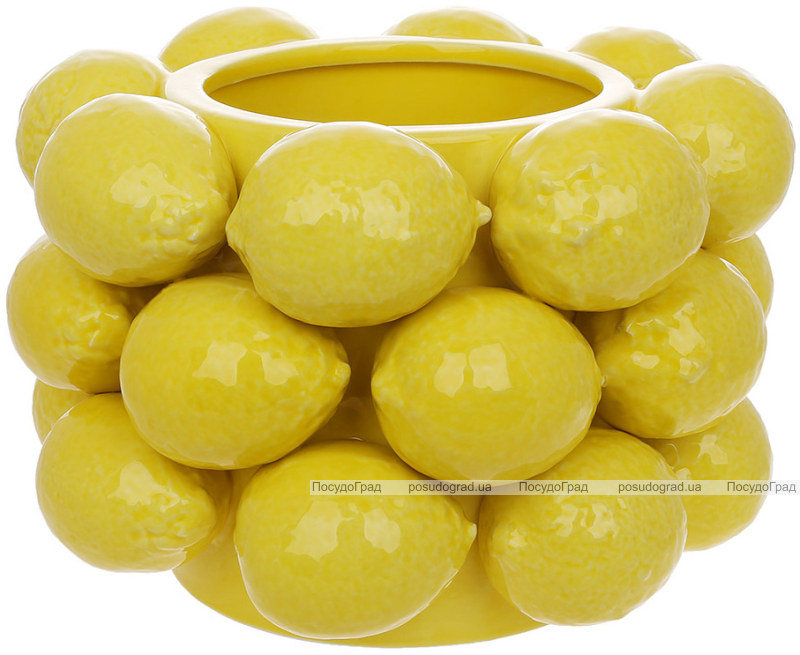 Ваза Lemon порцелянова декоративна, 17см, діаметр 25см