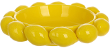 Фруктовница фарфоровая "Lemon" Ø24х6см с рельефным декором, желтые лимоны