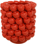 Ваза фарфоровая "Raspberry" Ø22.5х27см с рельефным декором красная малина