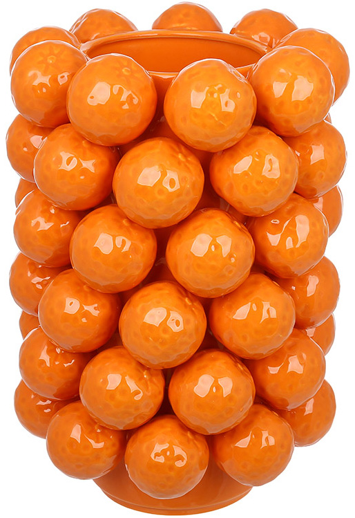 Ваза фарфоровая "Orange" Ø23х33см с рельефным декором оранжевые апельсины