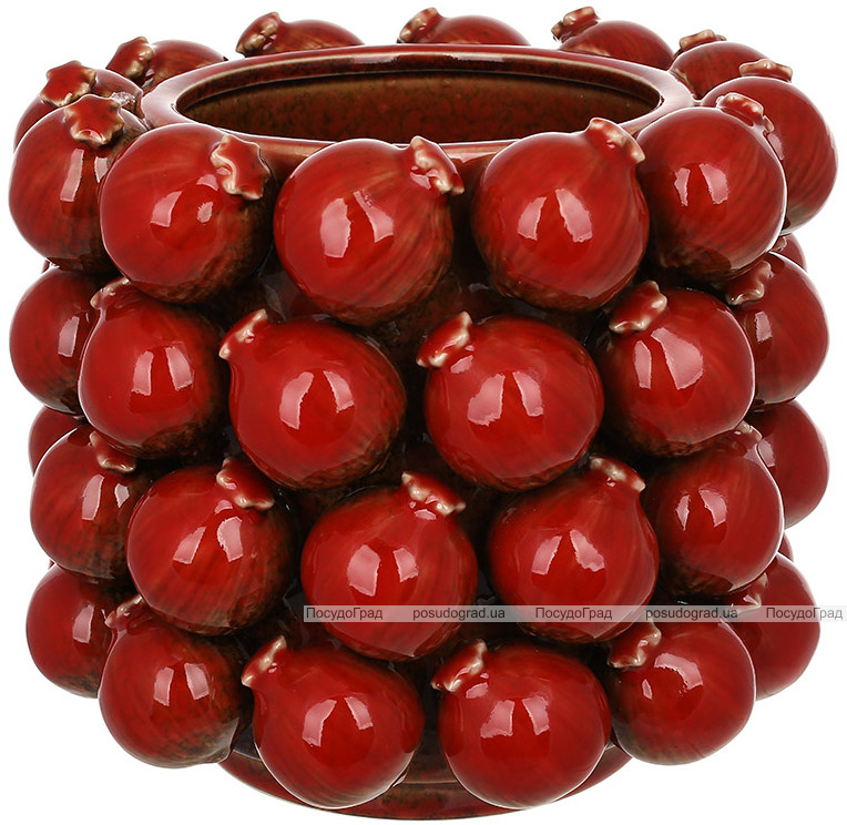Ваза порцелянова "Pomegranate" Ø19х16см, бордова