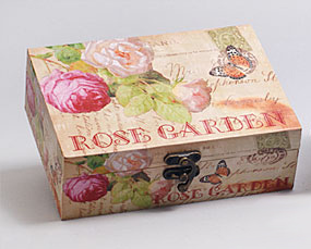 Дерев'яна шкатулка "Сад Вінтаж Garden of Roses", 18x13x6см
