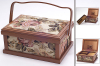 Шкатулка для рукоделия "Констанция Tapestry with Roses Beige", 27.8x19.8x13.3см