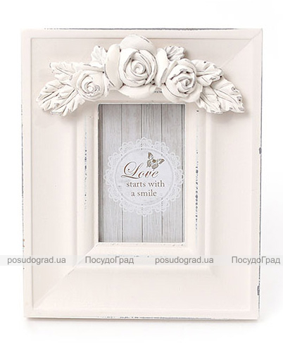 Фоторамка Sweet White "Кремові Троянди" квадратна 14х11см