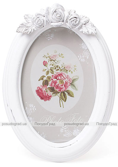 Фоторамка Sweet White "Білі Троянди" овальна 19х13.5см
