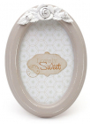 Фоторамка Sweet White "Біла Троянда на кремовому" овальна 18х14см