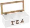 Коробка-шкатулка "I Love Tea" для чаю та цукру 3-х секційна 23x10.5x8см