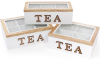 Коробка-шкатулка "I Love Tea" для чаю та цукру 4-х секційна 20x18x8см
