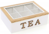 Коробка-шкатулка "I Love Tea" для чаю та цукру 6-ти секційна 23x17.5x8см